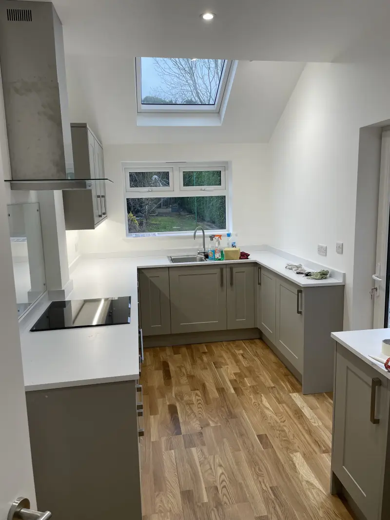 Kitchen makeover with new flooring completed in Harpenden