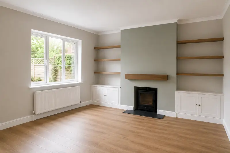Completed living room following property maintenance work in Abbots Langley.